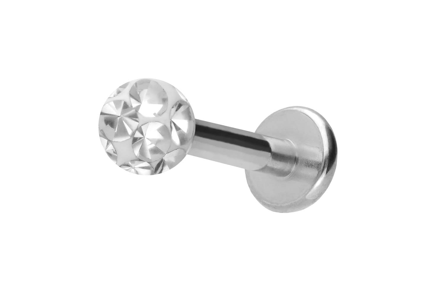 Titan Labret Piercing mit Innengewinde EPOXY-KUGEL